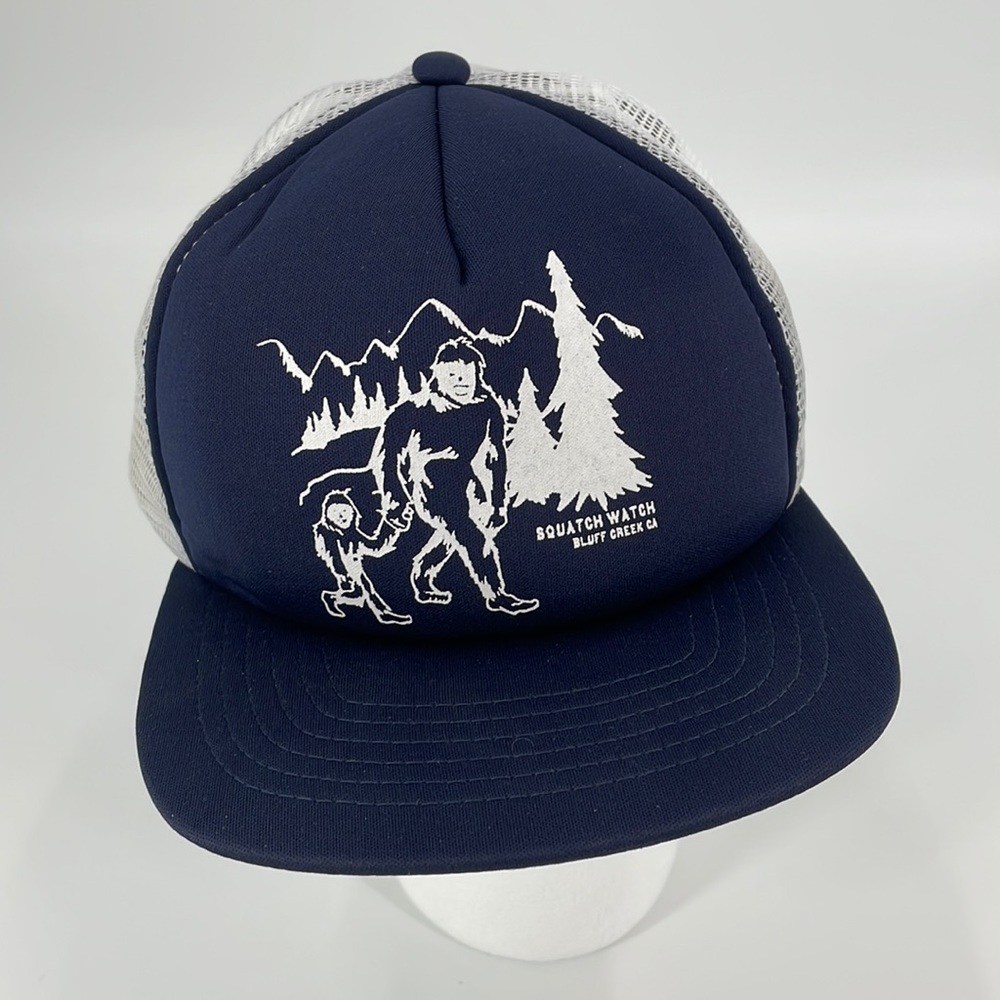 Toddland Squatch Watch Blue & White Baseball Trucker Hat Adult Adjustable